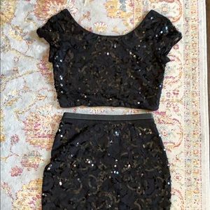 Crop top and pencil skirt 2-piece